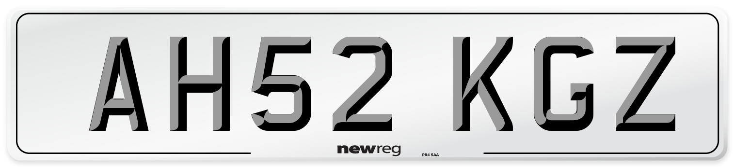 AH52 KGZ Number Plate from New Reg